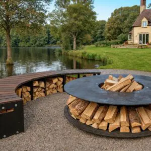 Kossuth Round Corten Steel Fire Pit: A Modern Masterpiece for Outdoor Living