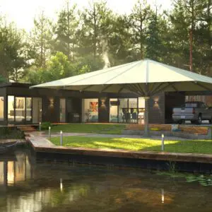 Skjold Umbrella – Large-Scale Commercial Shade Solution