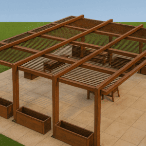 Tauronus Corten Steel Pergola — Bold, Modern & Built to Last