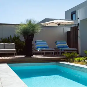 Shadowspec Retreat™ — Wall Mounted Umbrella for Compact Outdoor Spaces