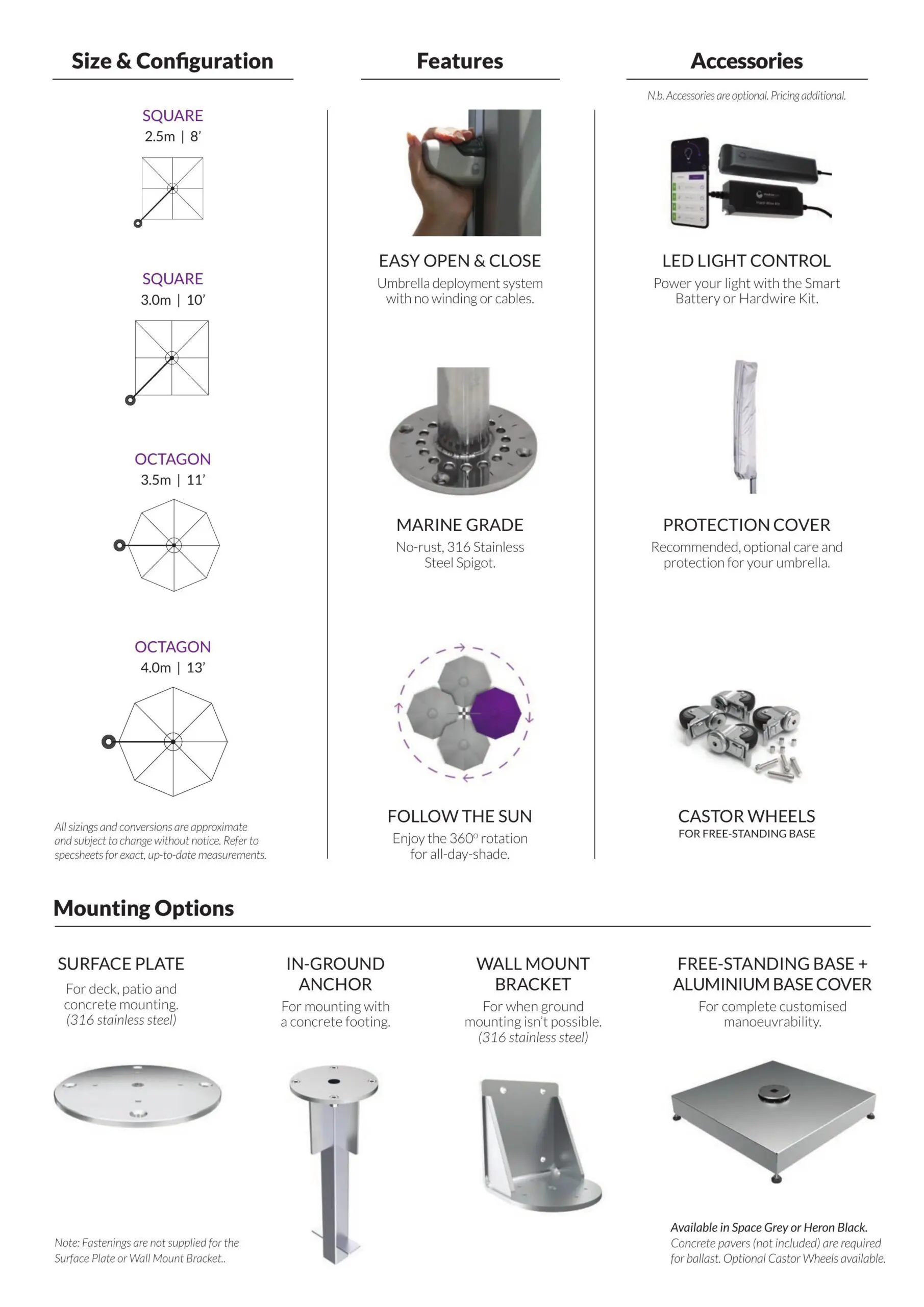 Shadowspec Serenity™ Cantilever Umbrella — Marine-Grade Shade, Engineered in New Zealand - Image 19