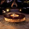 Kossuth Round Corten Steel Fire Pit - Image 2