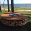 Kossuth Round Corten Steel Fire Pit - Image 4