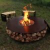 Kossuth Round Corten Steel Fire Pit - Image 8