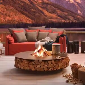 Kossuth Round Corten Steel Fire Pit