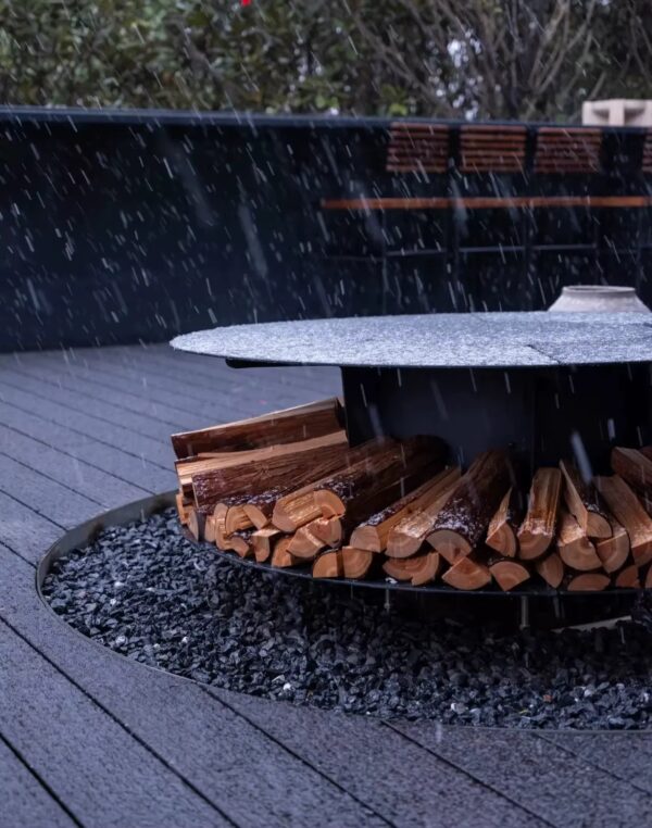 Kossuth Round Corten Steel Fire Pit - Image 9