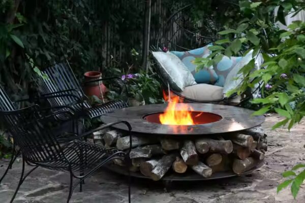 Kossuth Round Corten Steel Fire Pit - Image 12