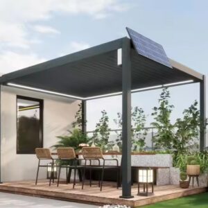 Cerberus Solar Pergola – Modern Outdoor Living Powered by the Sun