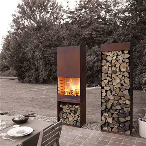 FP01 Standard Outdoor Fireplace in Corten Steel
