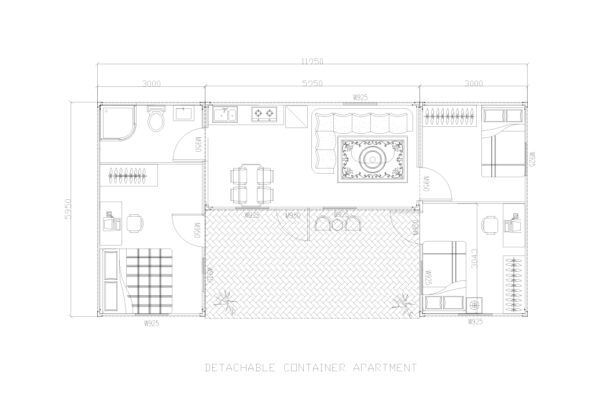 Detachable Container: 3 bedrooms+1 bathrooms(1 Storey) - Image 3
