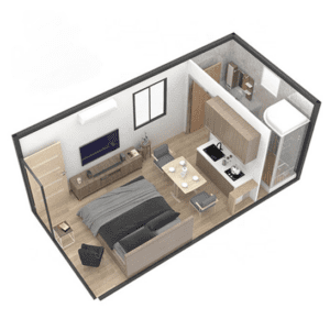 Detachable Container: Single Apartment with Bathroom