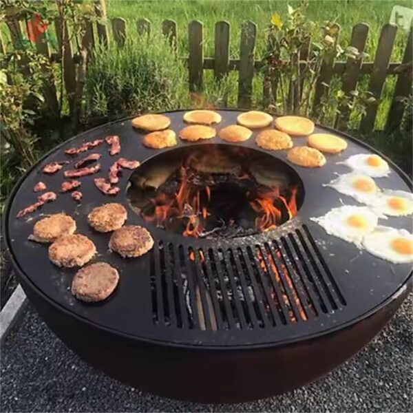 Vulcan Ball Grill – Corten Steel Wood Fire Grill for Modern Outdoor Living - Image 5