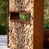 Corten Steel Wood Storage W509 – Sculptural Functionality for Your Outdoor Space