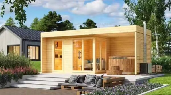 Outdoor Sauna Room with Covered Shed – 4m x 2m Ultimate Wellness Retreat - Image 2