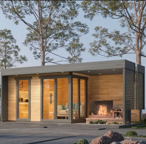 Outdoor Sauna Room with Covered Shed – 4m x 2m Ultimate Wellness Retreat