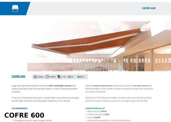 Lusitania Cofre Awning Collection – Premium Outdoor Shading Solutions - Image 4
