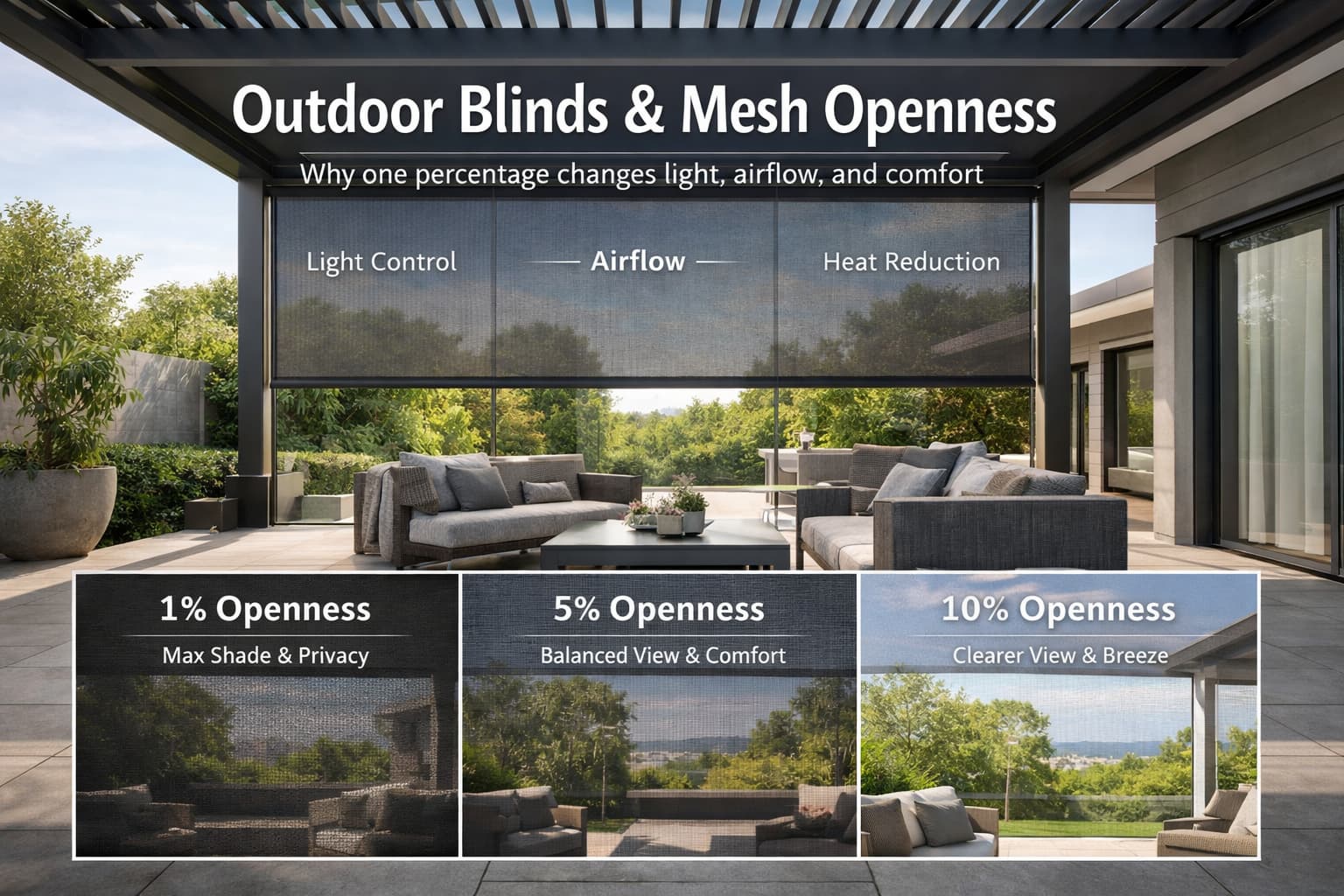 Outdoor Blinds & Mesh Openness