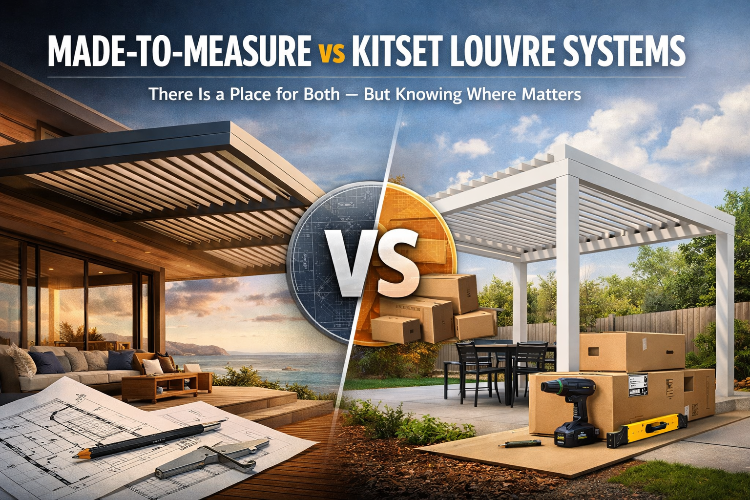 Made-to-Measure vs Kitset Louvre Systems: There Is a Place for Both — But Knowing Where Matters