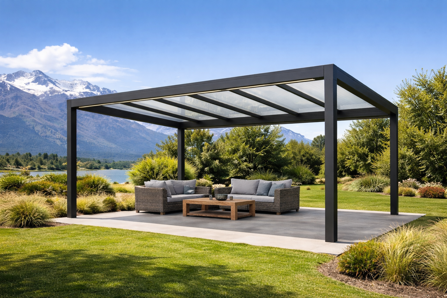 Cerberus Sky: Fixed Outdoor Roof with Natural Light