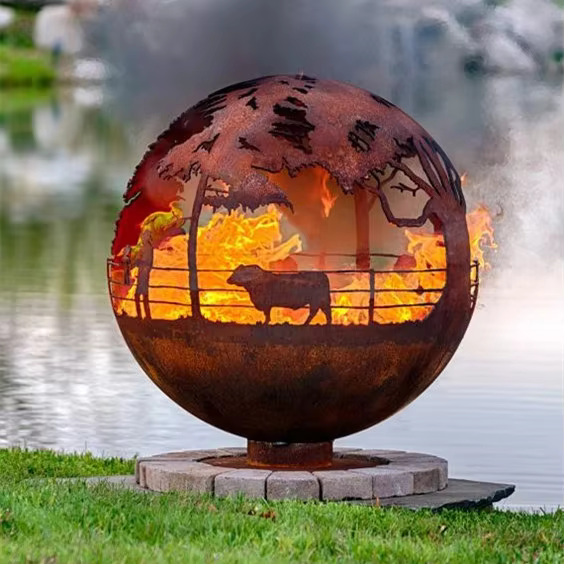 Fire Ball Corten Steel Fire Pits Collection - Image 10