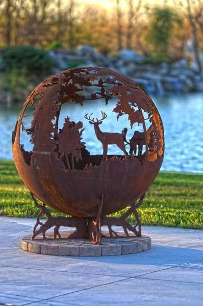 Fire Ball Corten Steel Fire Pits Collection - Image 4