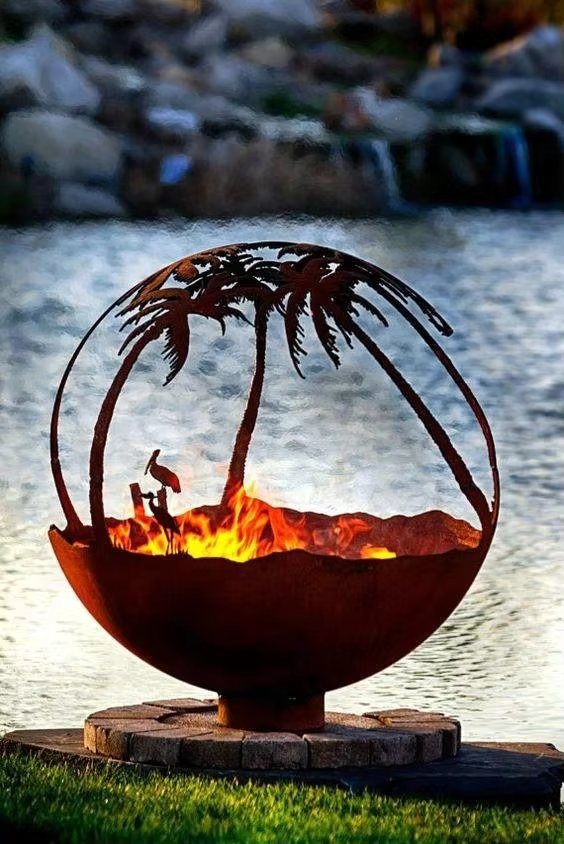 Fire Ball Corten Steel Fire Pits Collection - Image 9